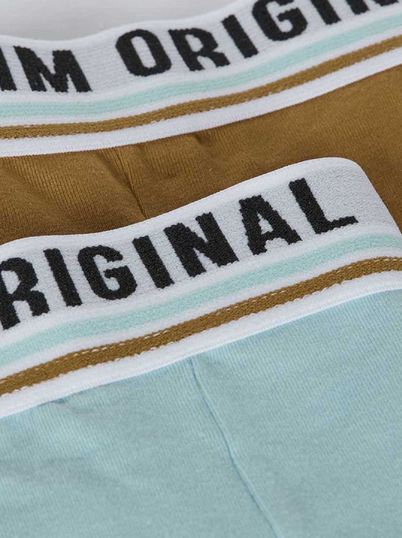 Set van 2 effen 'Dim' boxers Blauw - Kiabi