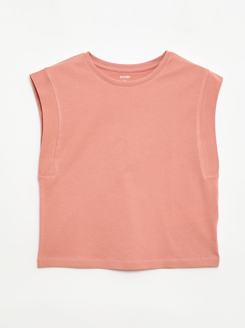 Set van 2 effen hemdjes Rose - Kiabi