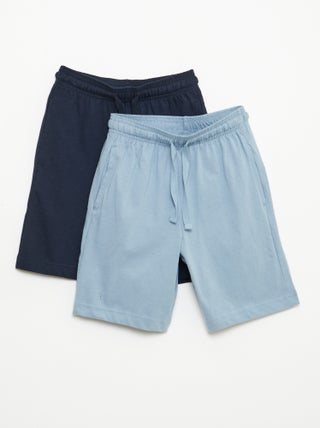 Set van 2 effen katoenen jersey shorts