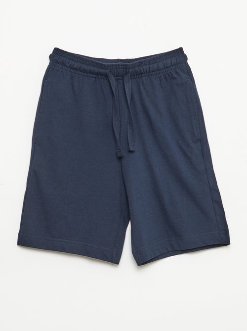 Set van 2 effen katoenen jersey shorts - Kiabi