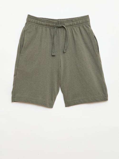 Set van 2 effen katoenen jersey shorts - Kiabi
