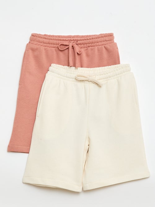 Set van 2 effen katoenen shorts - Kiabi