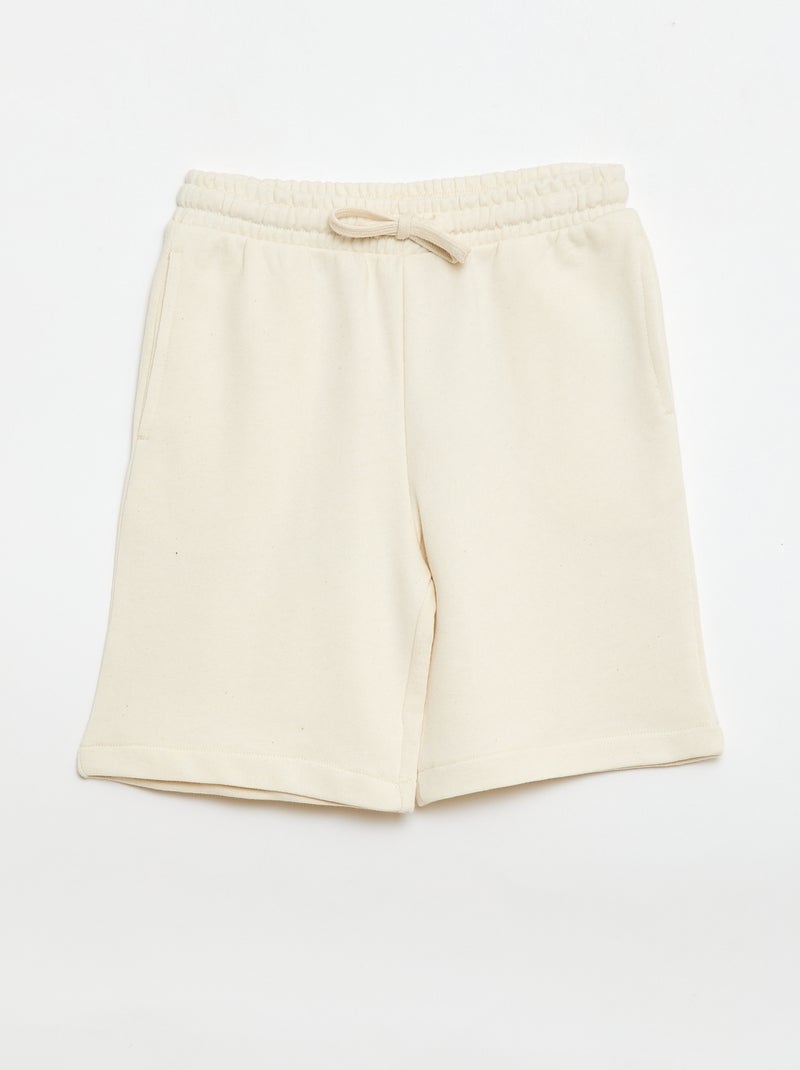 Set van 2 effen katoenen shorts Biege - Kiabi