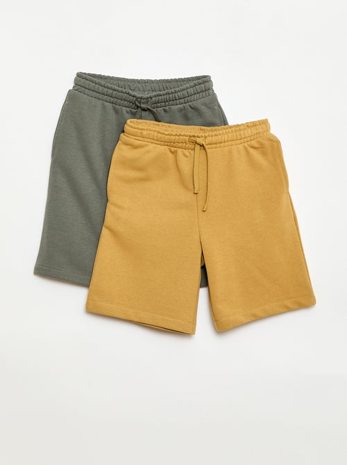 Set van 2 effen katoenen shorts - Kiabi