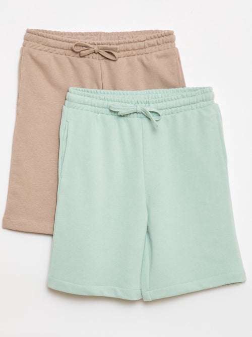 Set van 2 effen katoenen shorts - Kiabi