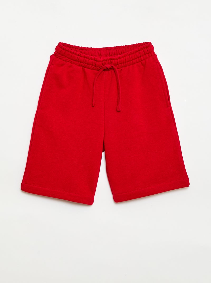 Set van 2 effen katoenen shorts Zwart - Kiabi