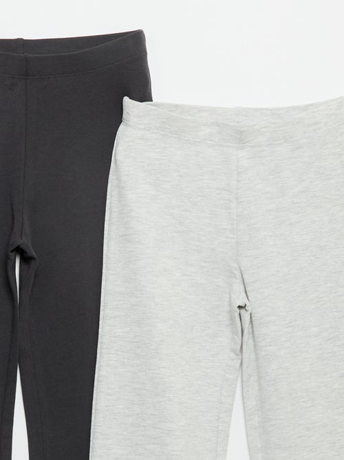 Set van 2 effen leggings met flarevorm - Kiabi