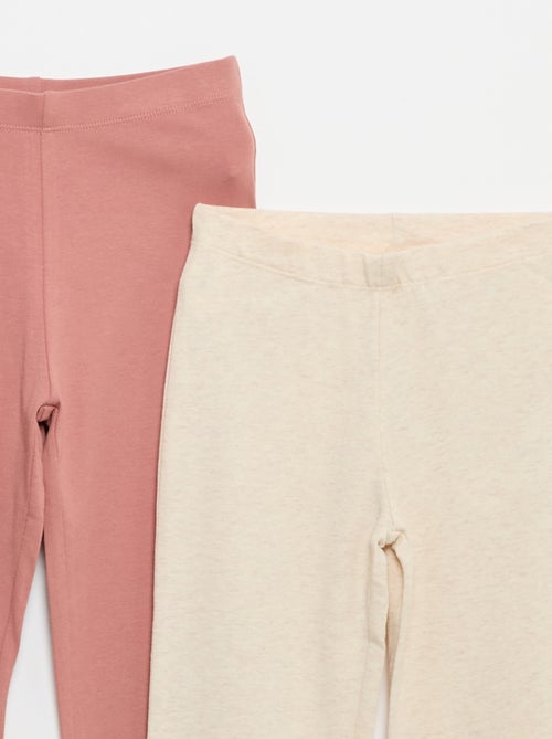 Set van 2 effen leggings met flarevorm - Kiabi