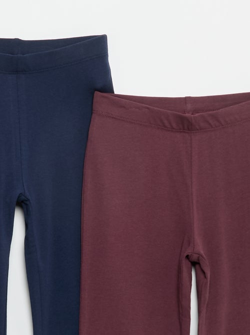 Set van 2 effen leggings met flarevorm - Kiabi
