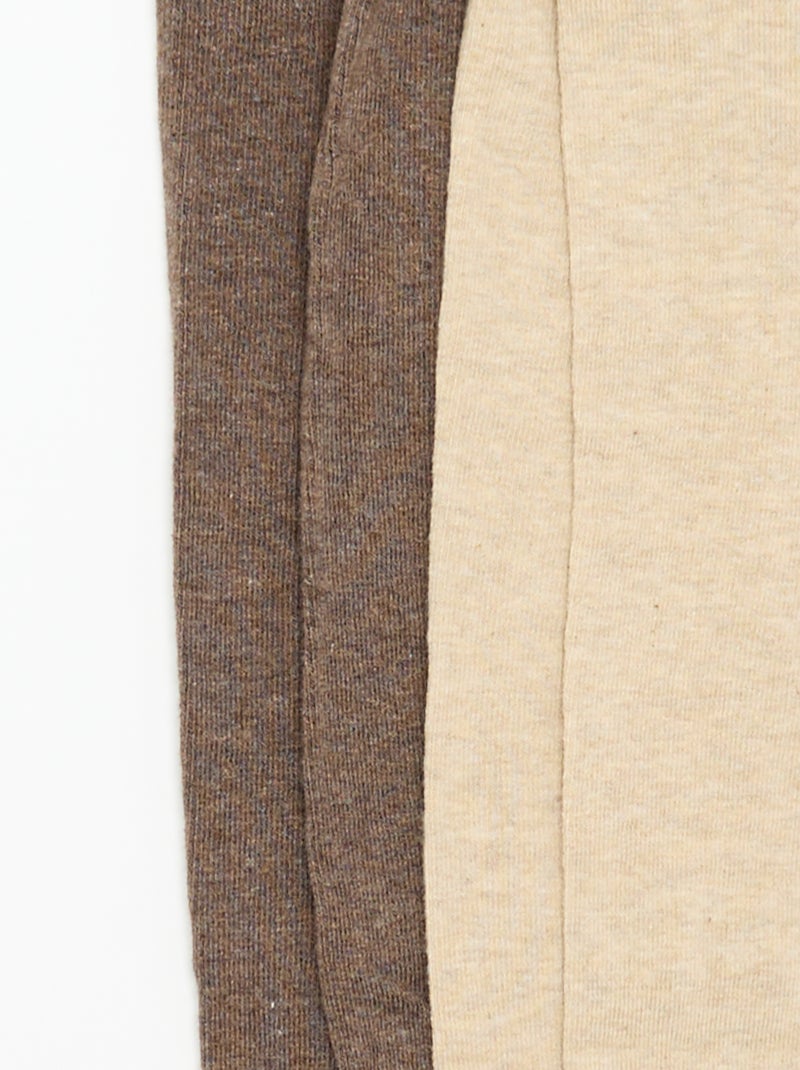 Set van 2 effen panty's Bruin - Kiabi