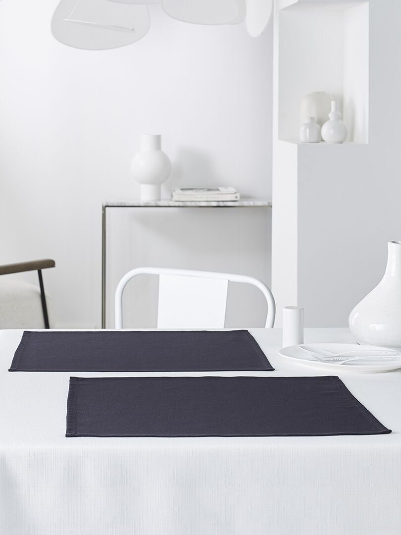 Set van 2 effen placemats ZWART Kiabi 5.00€