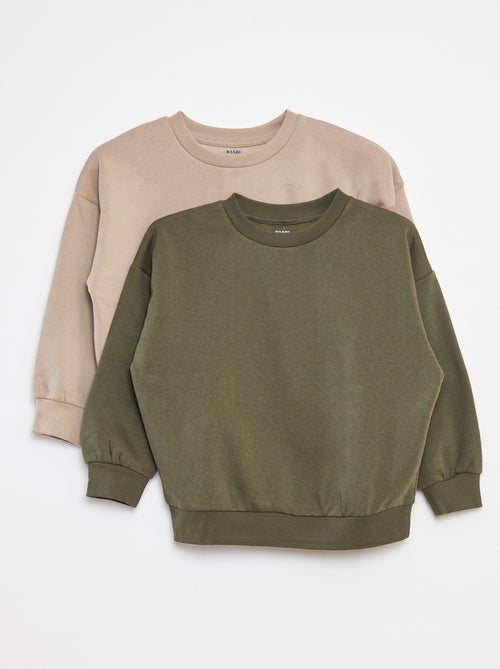 Set van 2 effen sweaters van fleece - Kiabi
