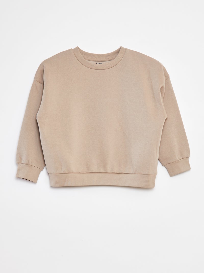 Set van 2 effen sweaters van fleece Kaki - Kiabi