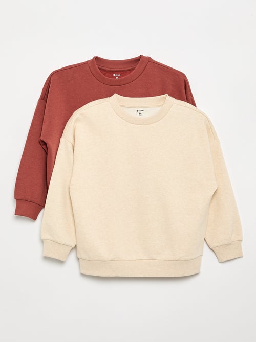 Set van 2 effen sweats - Kiabi Set van 2 effen sweats - Kiabi