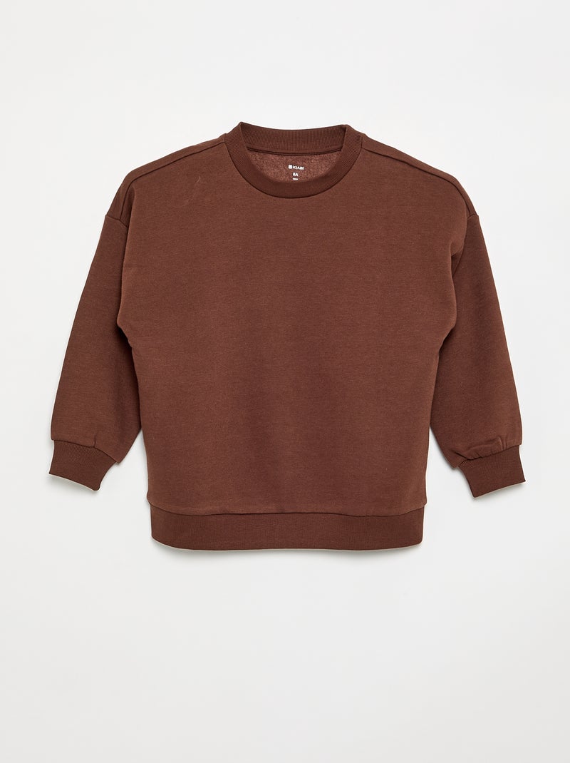 Set van 2 effen sweats Bruin - Kiabi