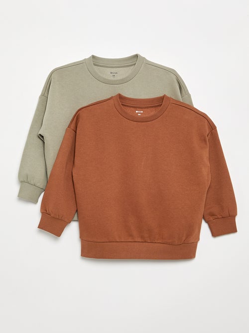 Set van 2 effen sweats - Kiabi Set van 2 effen sweats - Kiabi
