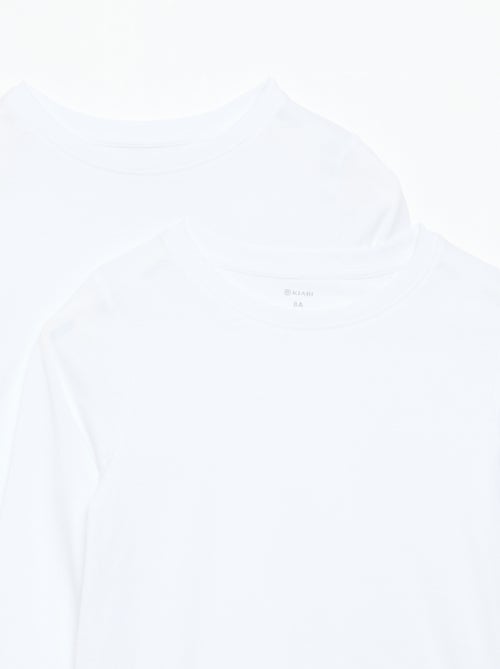 Set van 2 effen T-shirts met lange mouwen - Kiabi