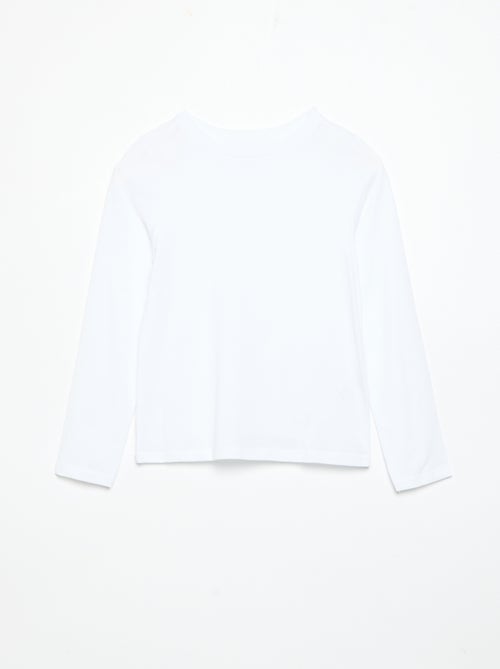 Set van 2 effen T-shirts met lange mouwen - Kiabi
