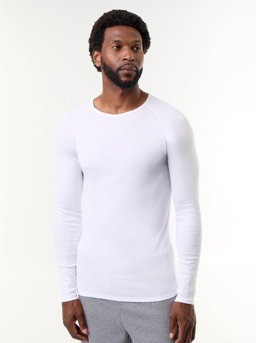 Set van 2 effen T-shirts met lange mouwen - Kiabi