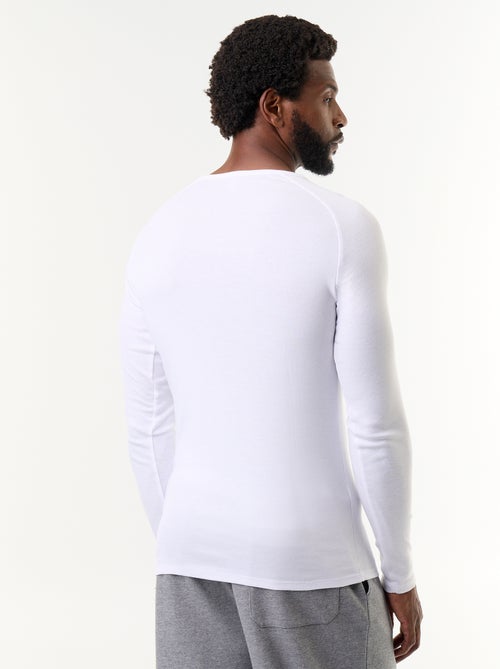 Set van 2 effen T-shirts met lange mouwen - Kiabi