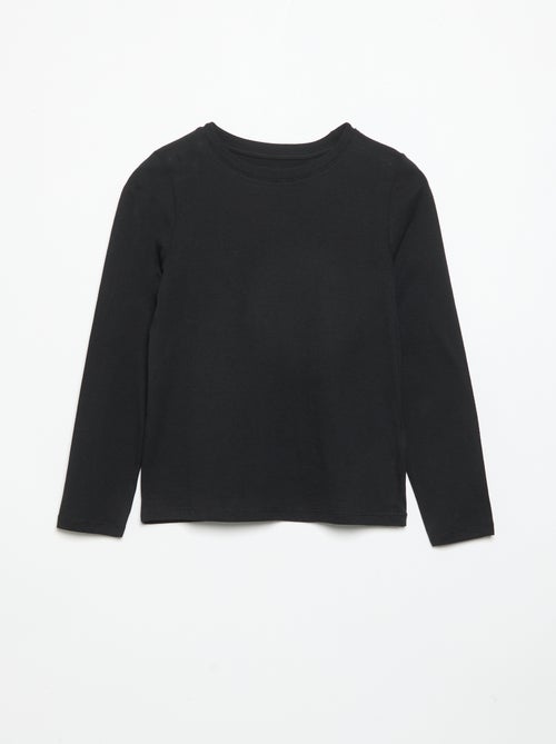 Set van 2 effen T-shirts met lange mouwen - Kiabi