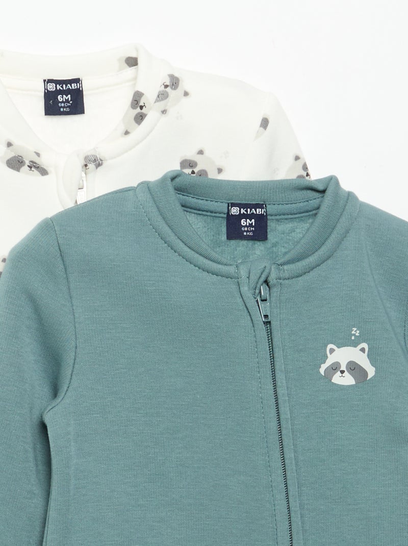 Set van 2 fleece slaappakjes Blauw - Kiabi