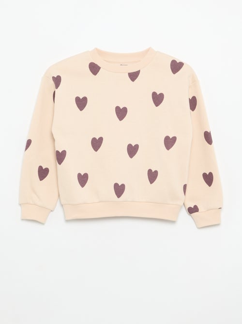Set van 2 fleecetruien: 1 effen en 1 met all-over print - Kiabi