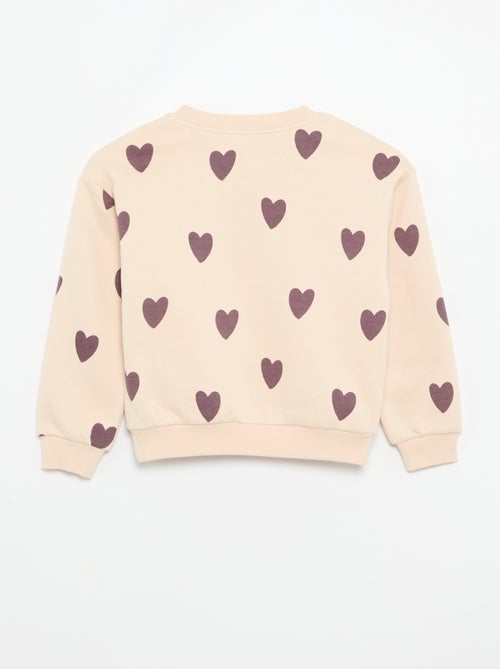 Set van 2 fleecetruien: 1 effen en 1 met all-over print - Kiabi