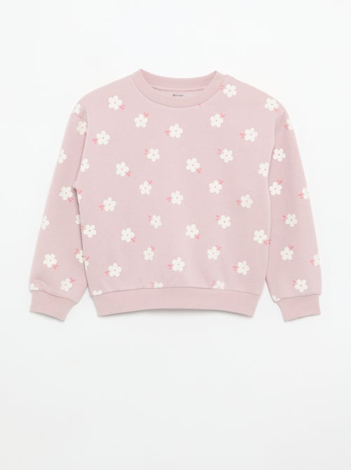 Set van 2 fleecetruien: 1 effen en 1 met all-over print - Kiabi