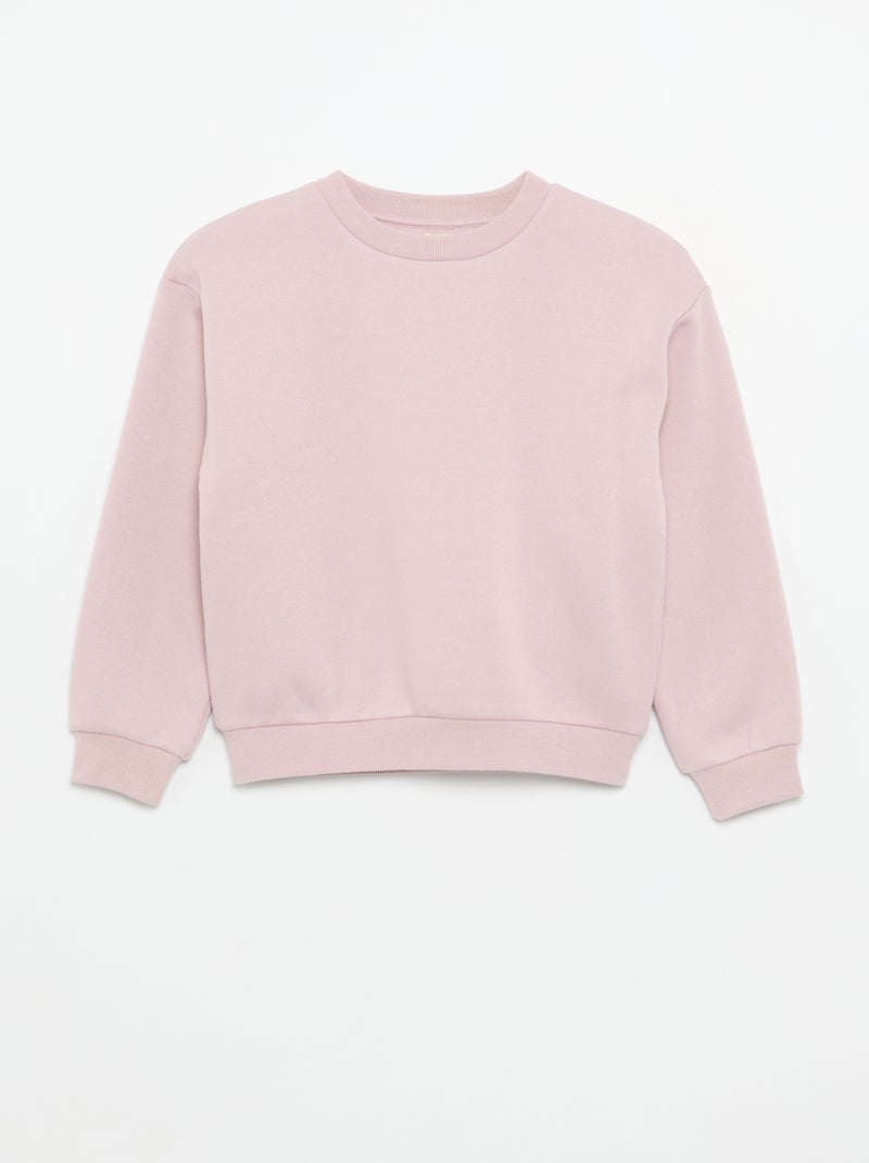 Set van 2 fleecetruien: 1 effen en 1 met all-over print Wit - Kiabi