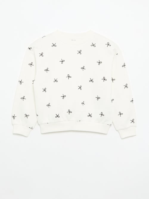 Set van 2 fleecetruien: 1 effen en 1 met all-over print - Kiabi