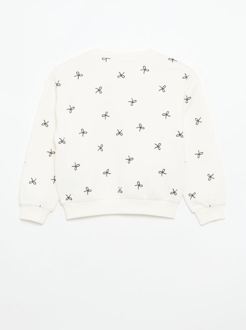 Set van 2 fleecetruien: 1 effen en 1 met all-over print - Kiabi