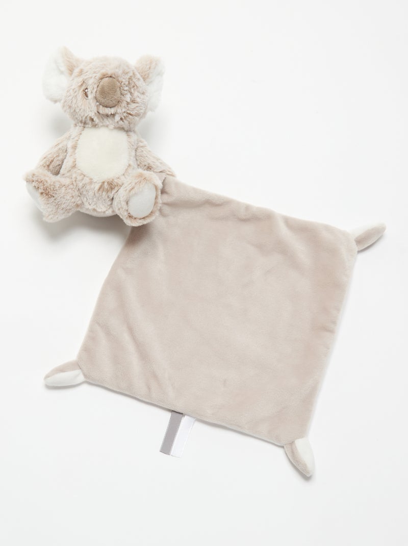 Set van 2 fluwelen knuffeldoekjes Grijs - Kiabi