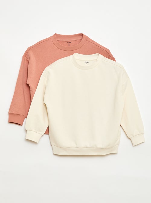 Set van 2 french terry sweaters van katoen - Kiabi