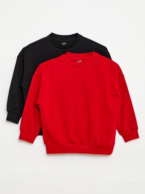 Set van 2 french terry sweaters van katoen - Kiabi
