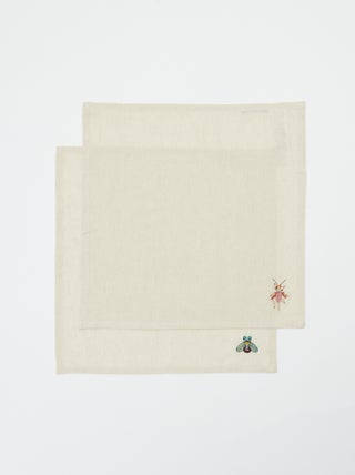 Set van 2 geborduurde handdoeken (40x40 cm) - Kiabi Home