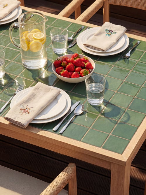 Set van 2 geborduurde handdoeken (40x40 cm) - Kiabi Home - Kiabi