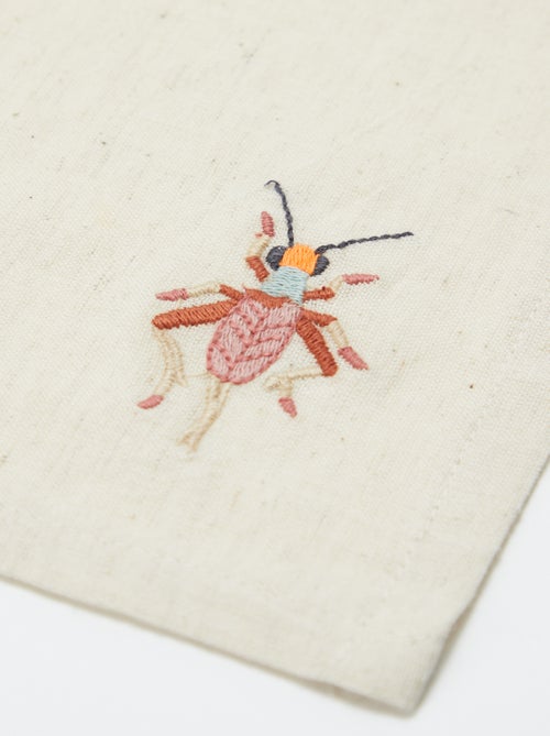 Set van 2 geborduurde handdoeken (40x40 cm) - Kiabi Home - Kiabi