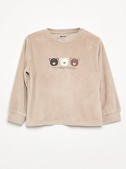 Set van 2 geprinte 2-delige fleece pyjama's - Kiabi Set van 2 geprinte 2-delige fleece pyjama's - Kiabi