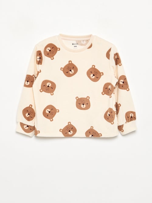Set van 2 geprinte 2-delige fleece pyjama's - Kiabi Set van 2 geprinte 2-delige fleece pyjama's - Kiabi