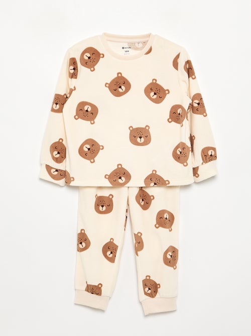 Set van 2 geprinte 2-delige fleece pyjama's - Kiabi Set van 2 geprinte 2-delige fleece pyjama's - Kiabi