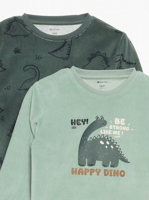 Set van 2 geprinte 2-delige fleece pyjama's - Kiabi Set van 2 geprinte 2-delige fleece pyjama's - Kiabi