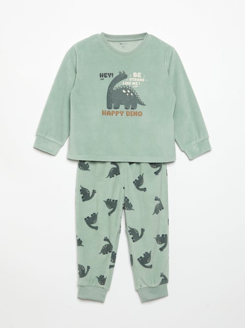Set van 2 geprinte 2-delige fleece pyjama's - Kiabi Set van 2 geprinte 2-delige fleece pyjama's - Kiabi