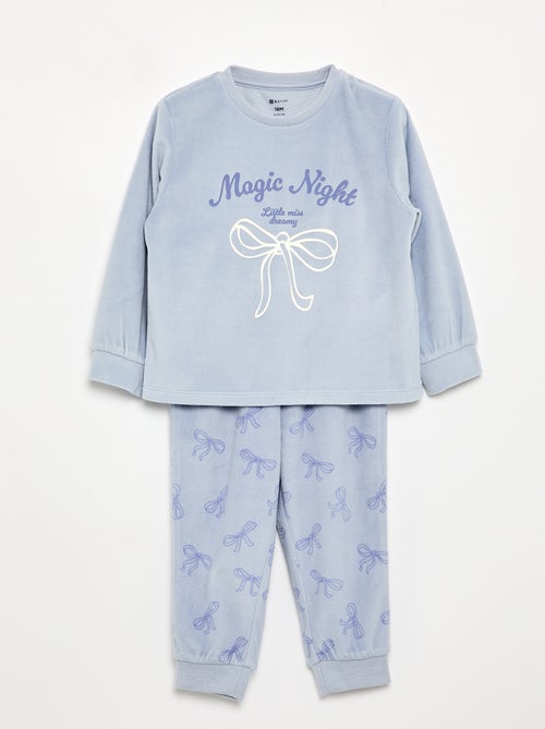 Set van 2 geprinte 2-delige fleece pyjama's - Kiabi