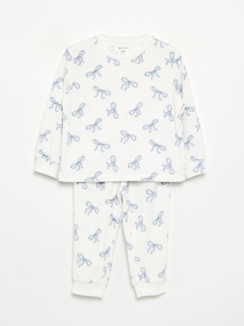 Set van 2 geprinte 2-delige fleece pyjama's - Kiabi