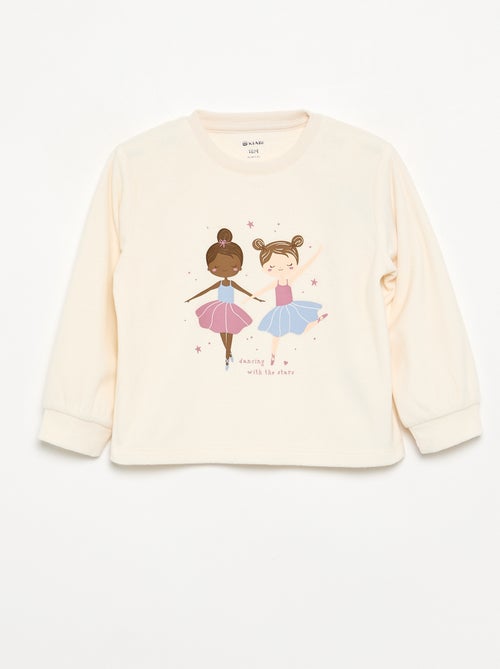 Set van 2 geprinte 2-delige fleece pyjama's - Kiabi