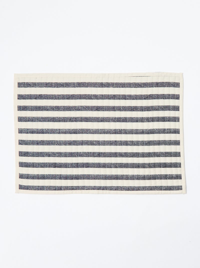Set van 2 geprinte placemats - Kiabi Home Blauw - Kiabi