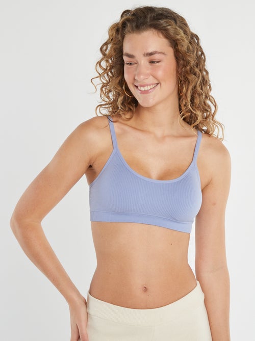 Set van 2 geribde behatops - Kiabi