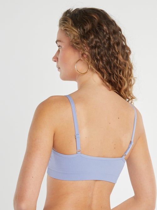 Set van 2 geribde behatops - Kiabi