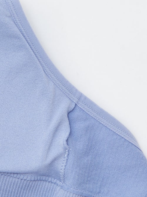 Set van 2 geribde behatops - Kiabi